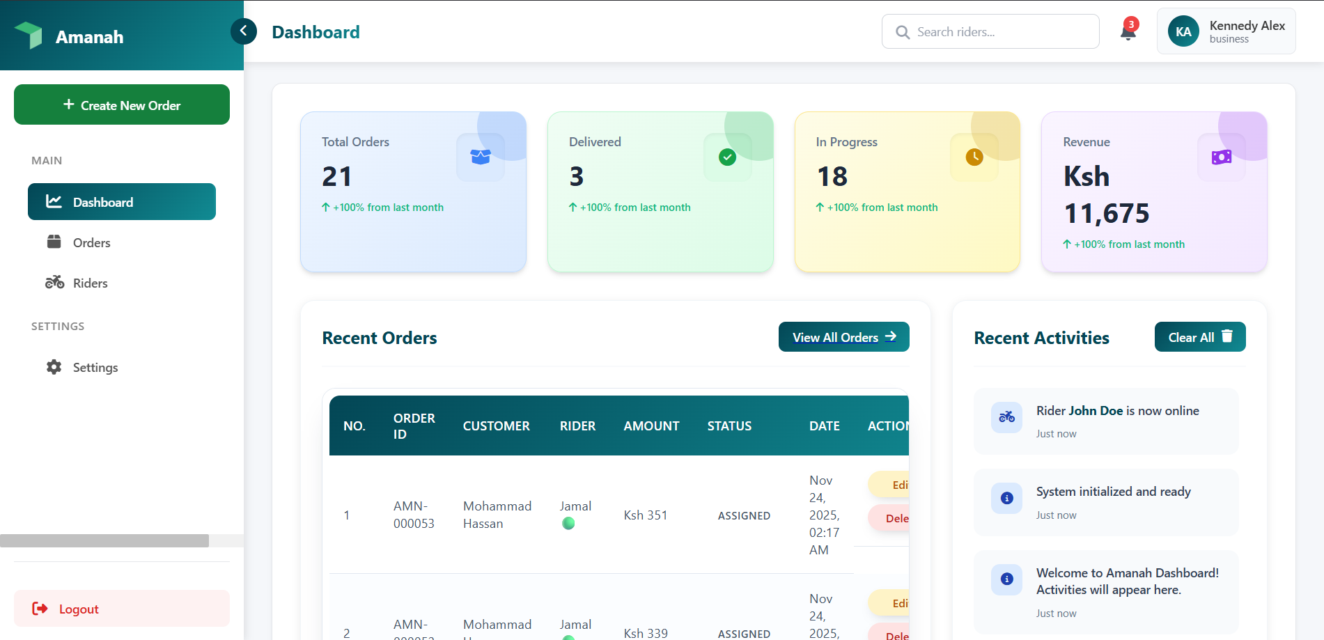 Order Tracking